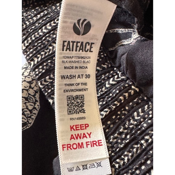 Fat Face UK 10 USA 6 Safari Animal Print Drawstring Casual Pants - Picture 6 of 8